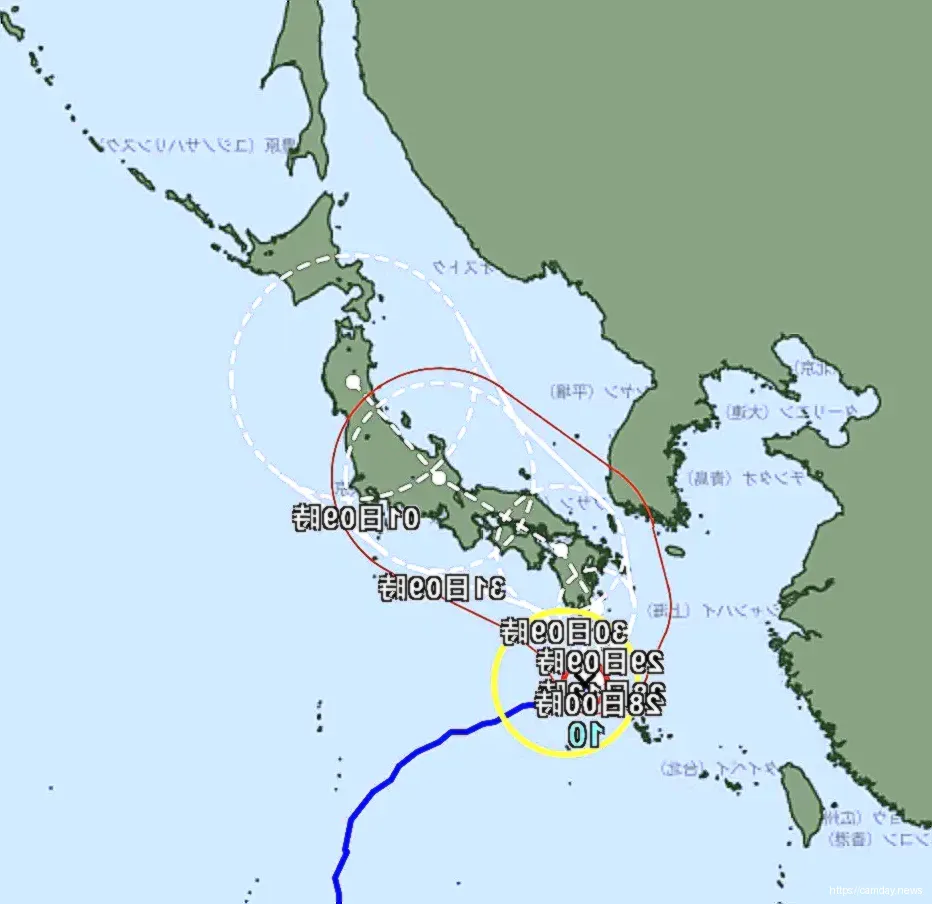 台風10号の動向